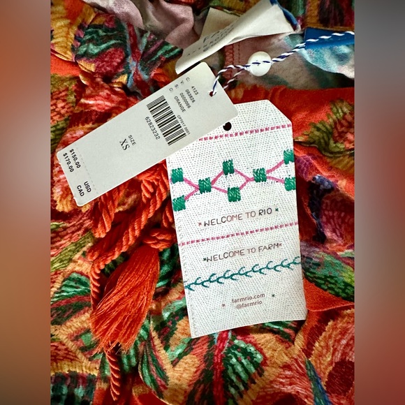 ‼️RARE‼️🎸Farm Rio🎸🔥NWT🔥Birdie Wide-Leg Pants—XS - Picture 13 of 16